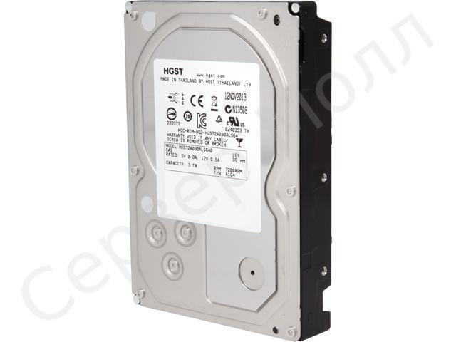 Жесткий диск HGST 3Tb Ultrastar 7K4000, 3.5", SAS, 3000 Гб, 7200 rpm, буфер 64 Мб Арт.: HUS724030ALS640